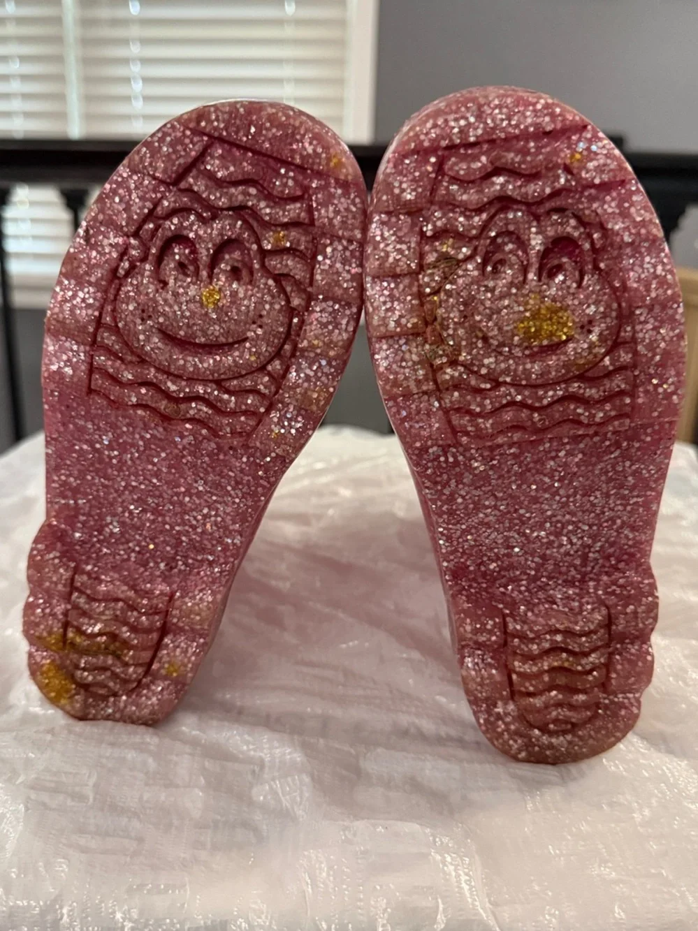 Western Chief Pink Glitter Kids Rain & Snow Boots with Heart Handles